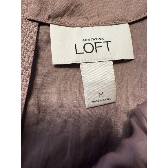 Ann Taylor Loft Sleeveless Scrunched Front Blouse, Mauve, Sz: M, 84-36 - Picture 11 of 13